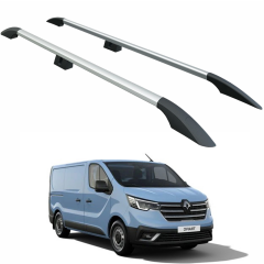 Renault Trafic X82 LWB (2014–2025) Tavan Yan Barları – Plus Model, Gri Alüminyum