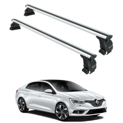 Renault Megane 4 2016-2025 Ara Atkısı Oluksuz Tavan Taşıma Sistemleri Gri