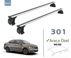 Peugeot 301 Portbagaj Taşıma Aparatı Ara Atkısı Gri Set 2012- Toros Pro 4