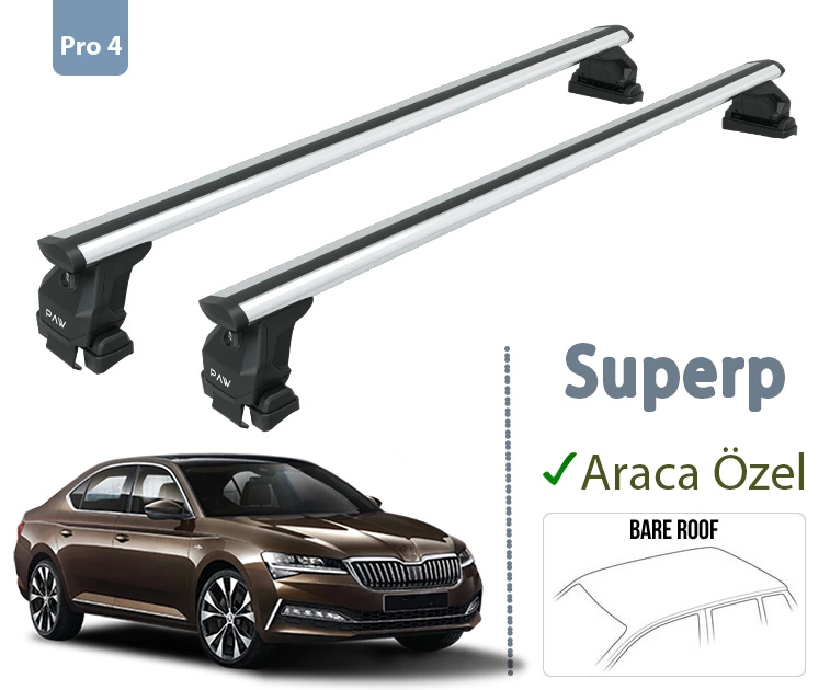 Skoda Superb B8 Ara Atkısı Tavan Sistemleri 2019- Sonrası Gri
