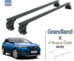 Opel GrandLand X Ara Atkisi Tavan Sistemleri 2017- Sonrası Siyah