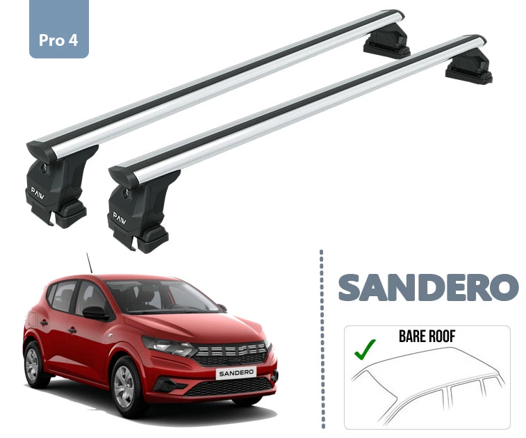 Dacia Sandero 3 Ara Atkısı Tavan Taşıyıcı Gri Set 2021- Sonrası