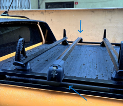 Ford Ranger Wildtrak Kasa üstü Bed Rack Taşıyıcı Bar Pro 2 Siyah