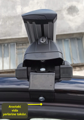 Citroen C4 X 2022-2025 Portbagaj Tavan Taşıtıcı Ara Atkısı Toros Gri