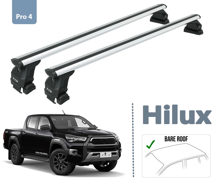 Toyota Hilux Ara Atkısı Tavan Portbagaj Taşıyıcı Gri