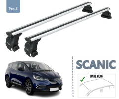 Renault Scenic 2016- Sonrası Portbagaj Taşıyıcı Ara Atkisi Tavan Sistemleri Gri