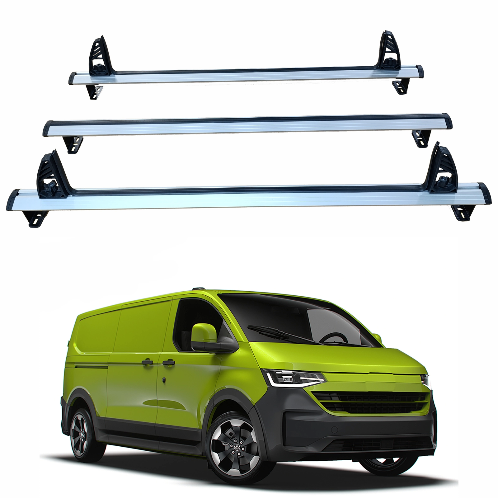 Volkswagen Transporter T7 2024-2025 Üst Merdiven Taşıyıcı Tavan Yük Sabitleyici Bar 3 Adet