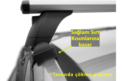 Toyota Auris Hatcback 2019-2025 Portbagaj Taşıyıcı Ara Atkısı Toros Siyah