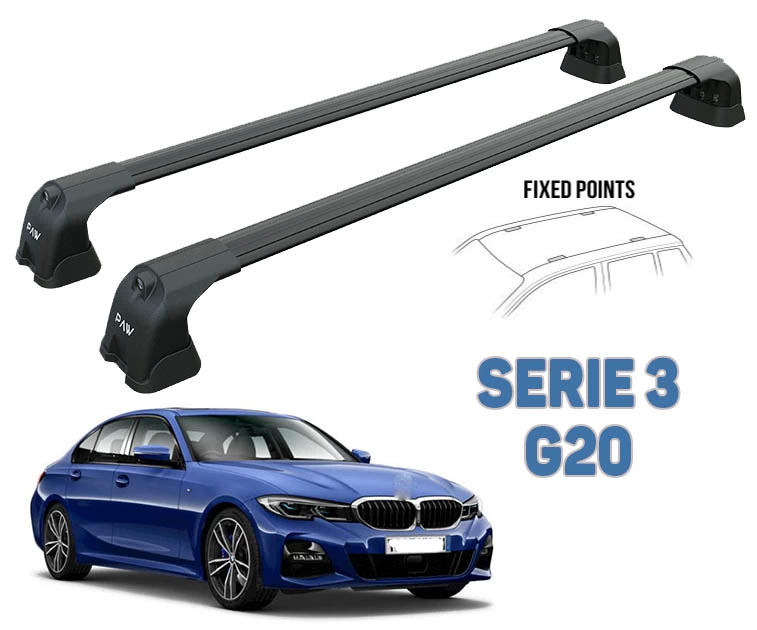 Bmw 3 Serisi G20 Portbagaj Taşıyıcı Ara Atkısı Tavan Taşıyıcı 2019- Sonrasi Paw Serisi Siyah