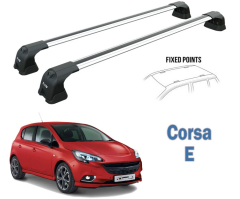Opel Corsa E Portbagaj taşıyıcı Ara Atkısı Gri Set 2015-2019 Paw Pro 3