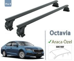 Skoda Octavia Sedan Portbagaj Taşıyıcı Ara Atkısı Tavan Sistemleri Toros Pro 4 Gri Siyah