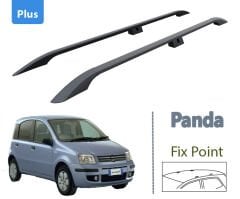Fiat Panda 169 2002-2012 Üst Tavan Çıtası Taşıyıcı Bar Plus Siyah