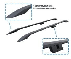 Land Cruiser Prado J150 2009-2022 Aleminyum Üst Tavan Çıtası Taşıyıcı Bar Plus Siyah