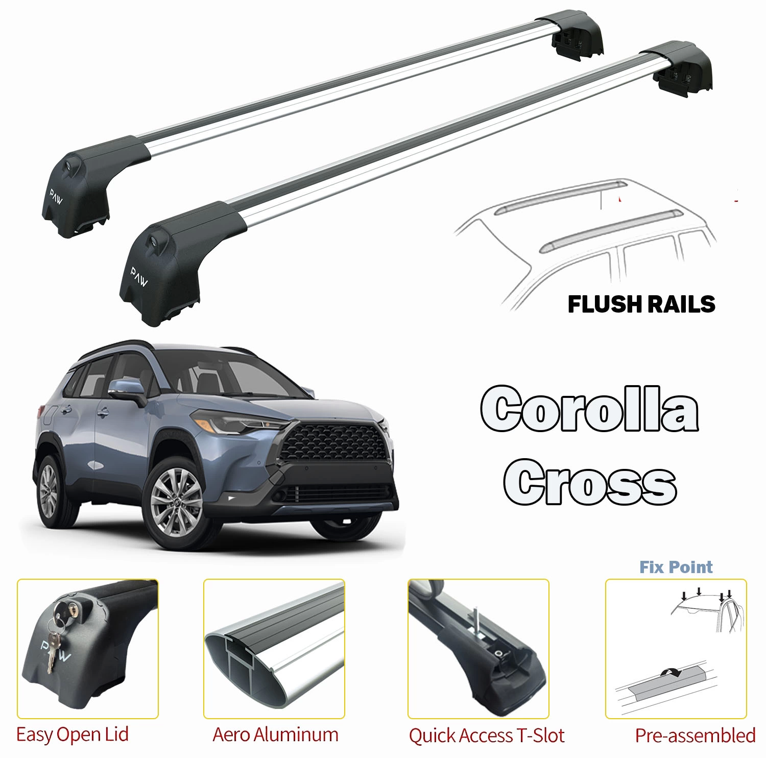 Toyota Corolla Cross Portbagaj Taşıyıcı Ara Atkısı Tavan Taşıyıcı