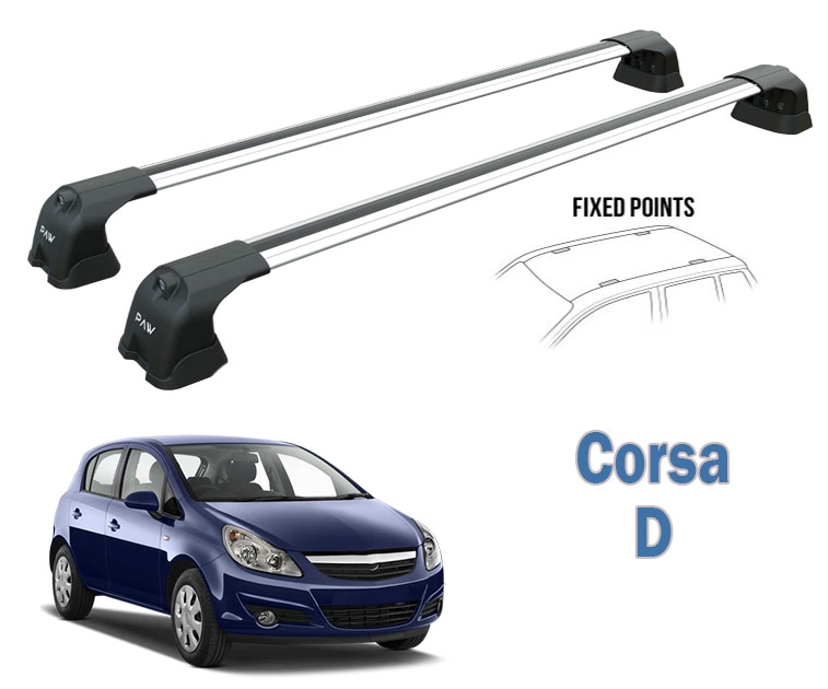 Opel Corsa D 2007-2015 Portbagaj Taşıyıcı Ara Atkısı Paw Pro 3 Gri