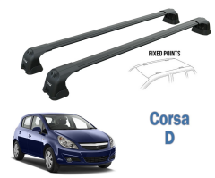 Opel Corsa D 2007-2015 Portbagaj Taşıyıcı Ara Atkısı Paw Pro 3 Siyah
