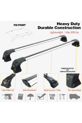 Volkswagen Caddy 2014- Sonrası Gri Set Ara Atkısı Pro 3 Çadır Taşıma Sistemleri