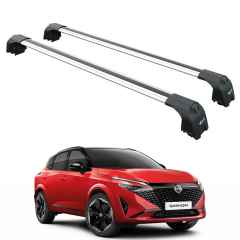 Nissan Qashqai J12 2021-2025 Roof Rack Cross Bars | Flush Rail, Gri