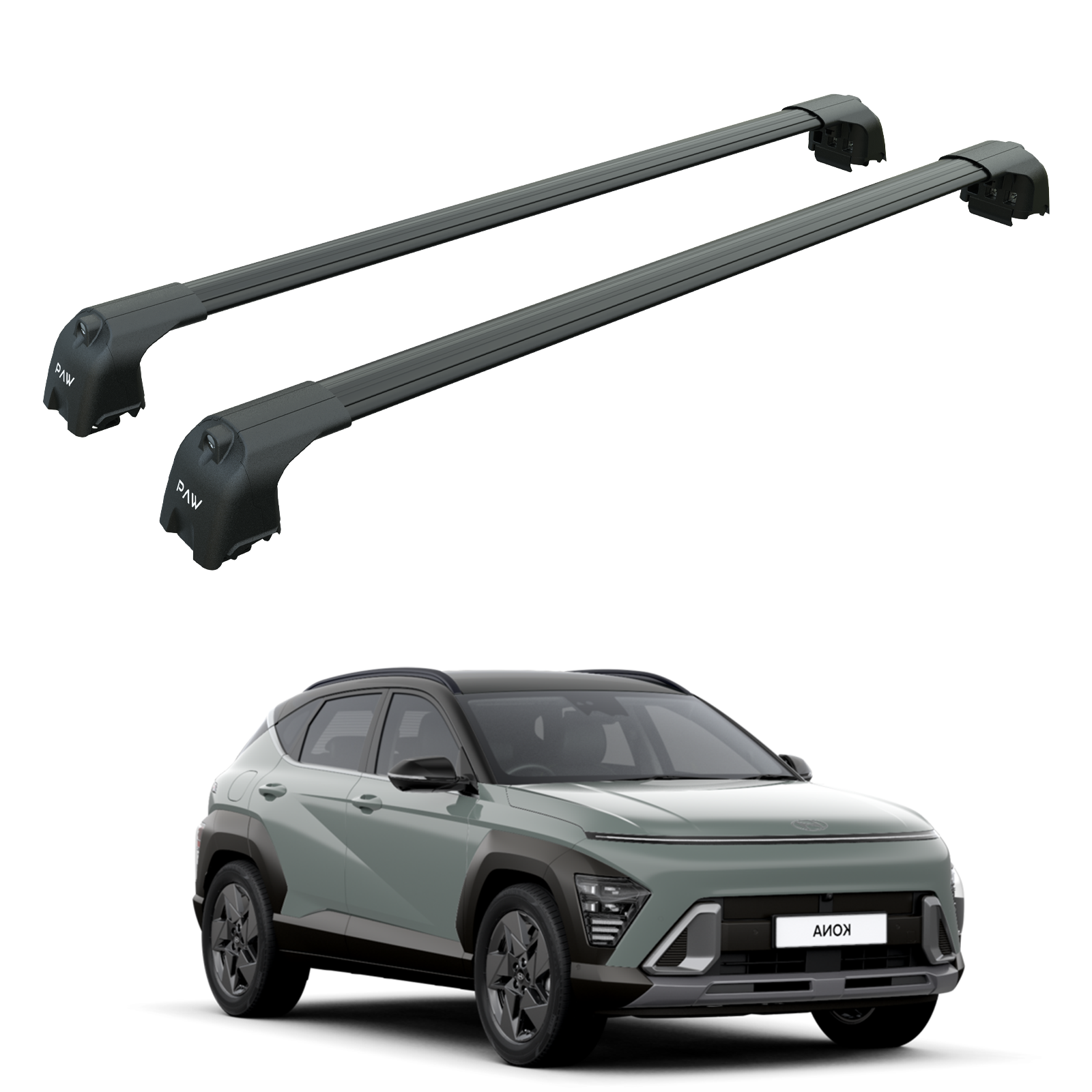 Hyundai Kona 2017-2025 Portbagaj Taşıyıcı Ara Atkisi - Ara Çubuk Paw Pro 2 Siyah